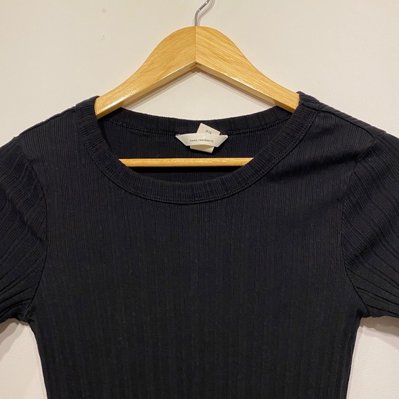 **$5 SALE** H&M Maternity Black Long Sleeve Ribbed Bodycon Dress - Picture 4 of 5